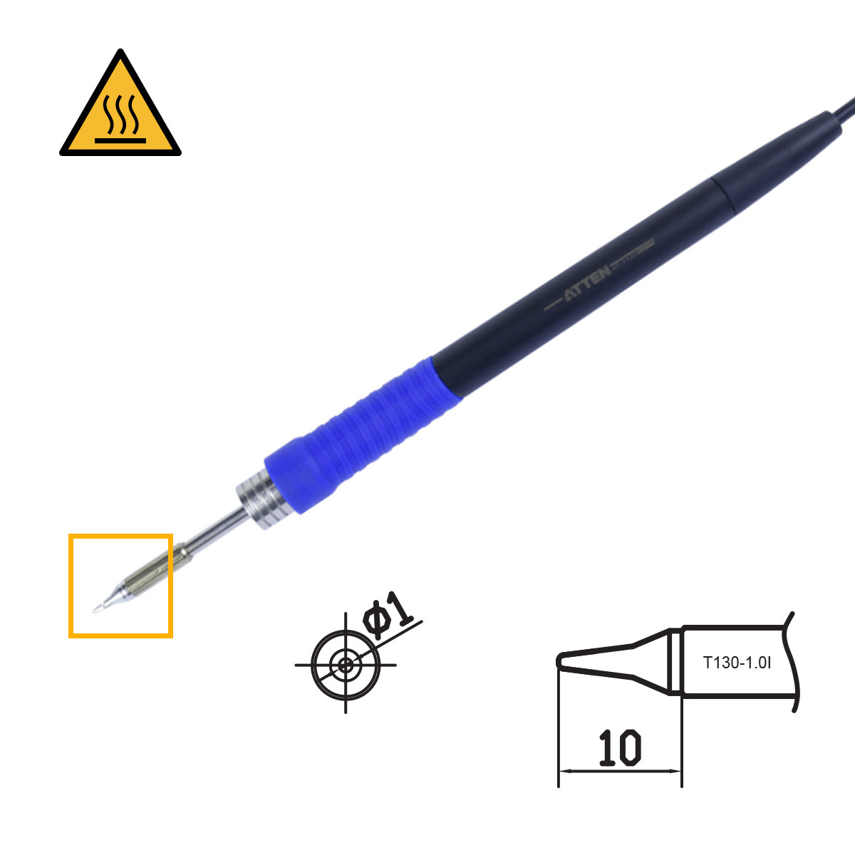 Panne De Fer à Souder Velleman 1mm Conique - Pour Soudure Fine Et Précise, Compatible VTSI100