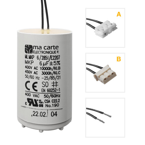 Lot De 3 Condensateurs 3.5µF Pour Volet Roulant Bubendorff - 400V, Connecteur JST - Garantie 1 An
