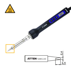 Panne de fer à souder ATTEN T2080-2.4D – Forme burin 2,4mm