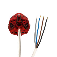 Câble d’alimentation moteur volet Bubendorff – Filaire CM avec connecteur rouge – 4 fils